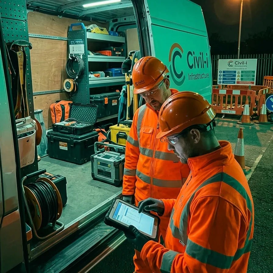 Civil-i Infrastructure Engineers and Vehicle